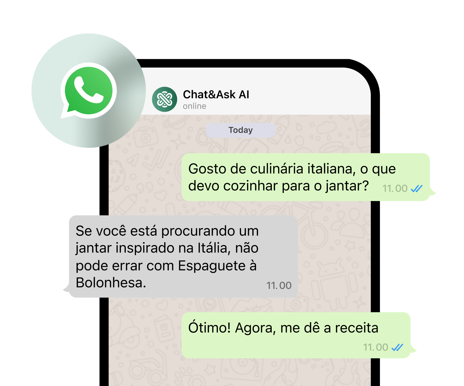 sample conversation in whatsapp